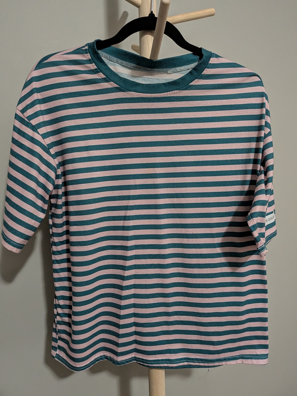 Striped Tee in Pink & Teal